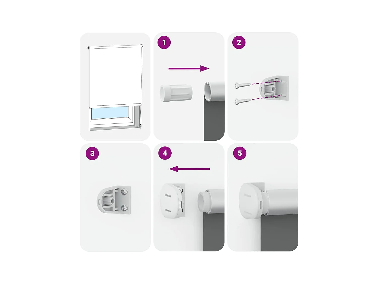 Estor enrollable 80x175 cm Blanco