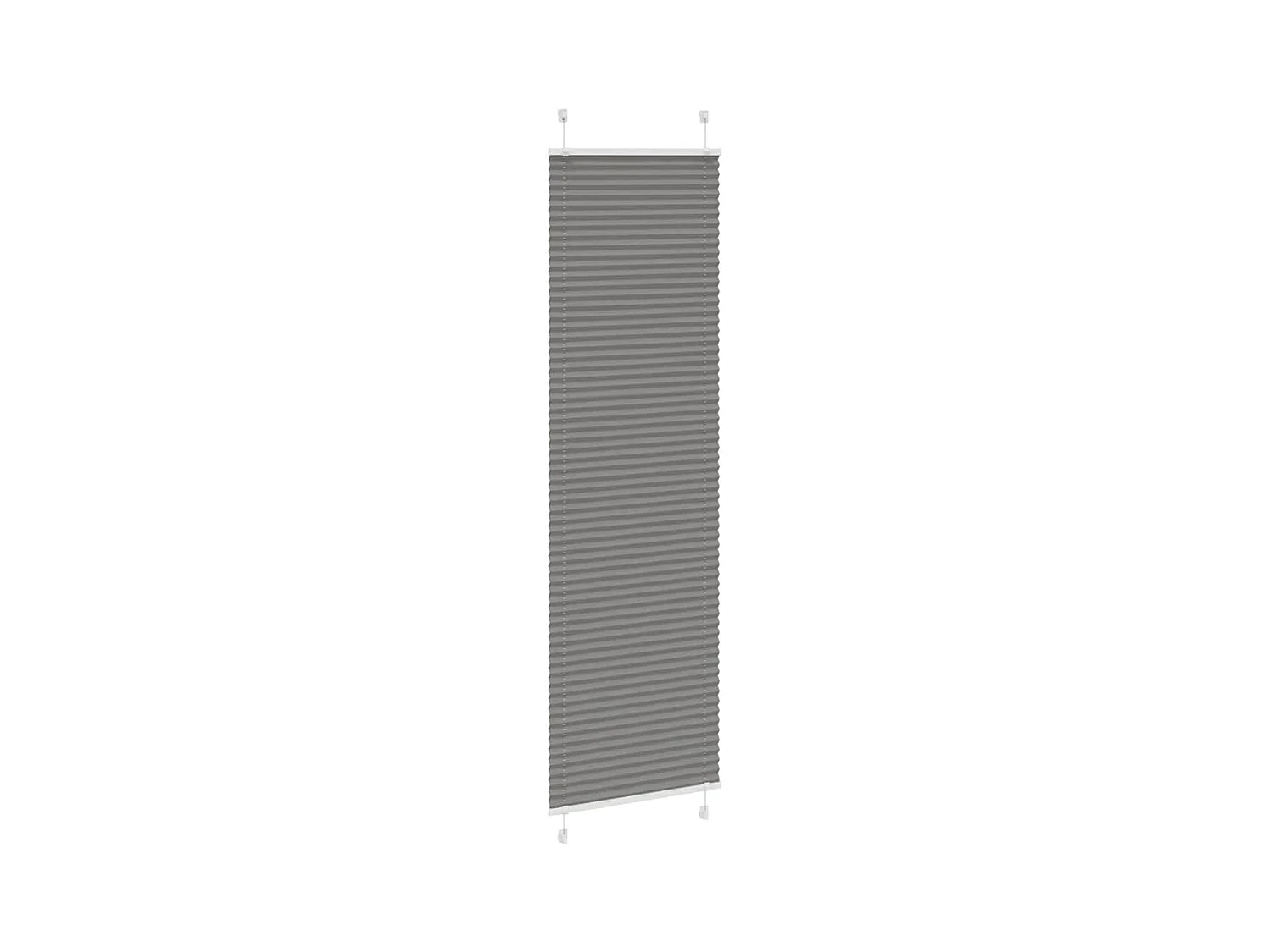 Tenda plissettata antracite 65x200 cm larghezza tessuto 64,4 cm