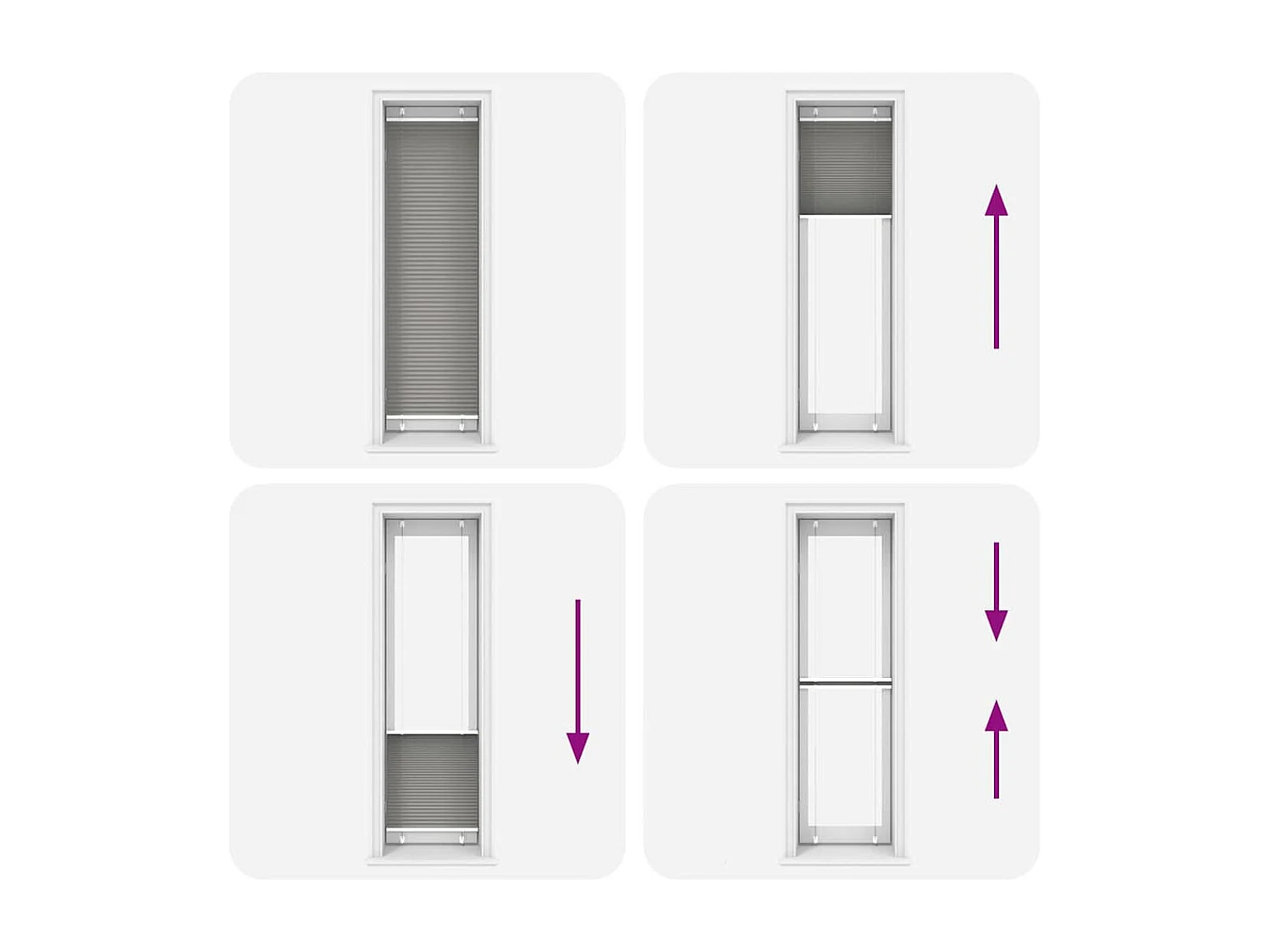 Store plissé anthracite 65x200 cm largeur du tissu 64,4 cm