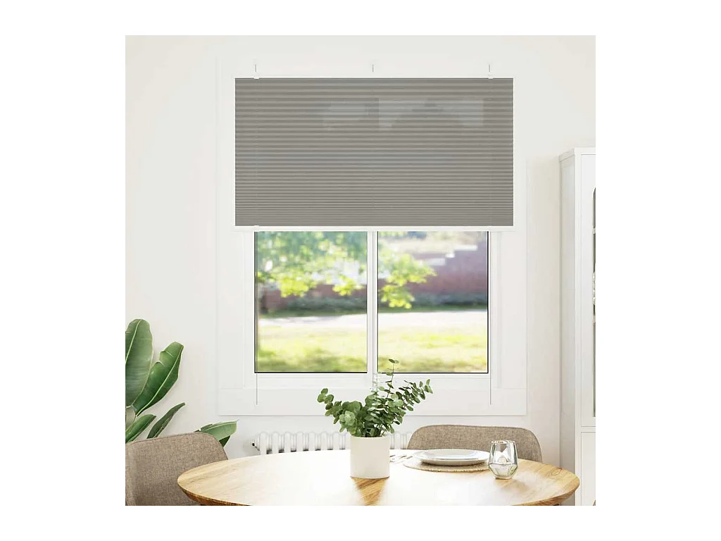 Estor plisado antracita 105x100 cm ancho tela 104,4 cm