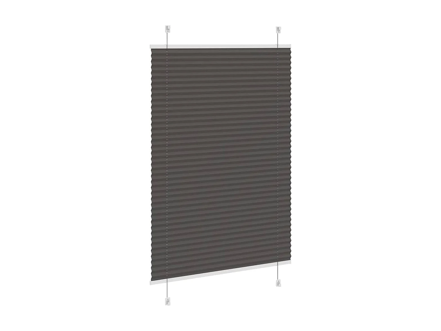 Zwarte plisségordijn 85x150 cm stofbreedte 84,4 cm polyester