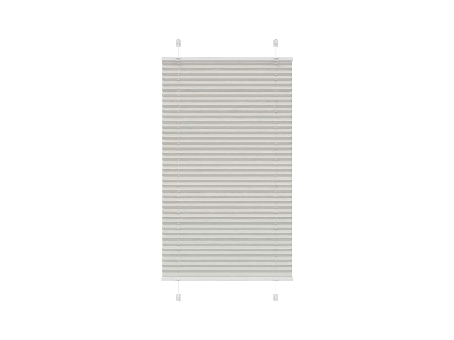 Hellgraues Plissee 75x150 cm Stoffbreite 74,4 cm