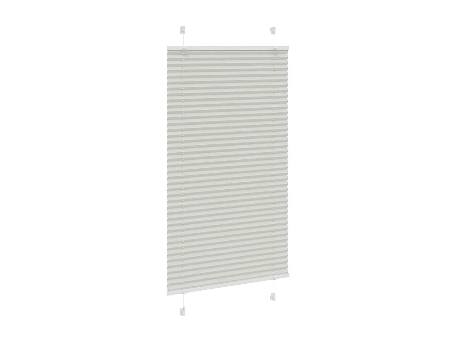 Store plissé gris clair 75x150 cm largeur du tissu 74,4 cm