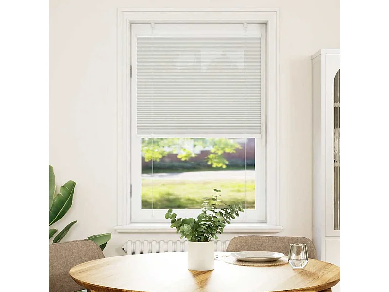 Store plissé gris clair 75x150 cm largeur du tissu 74,4 cm