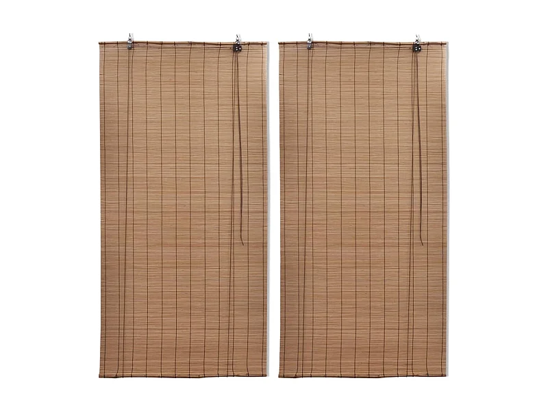 Stores roulants en bambou 2 pcs 80x160 cm Marron