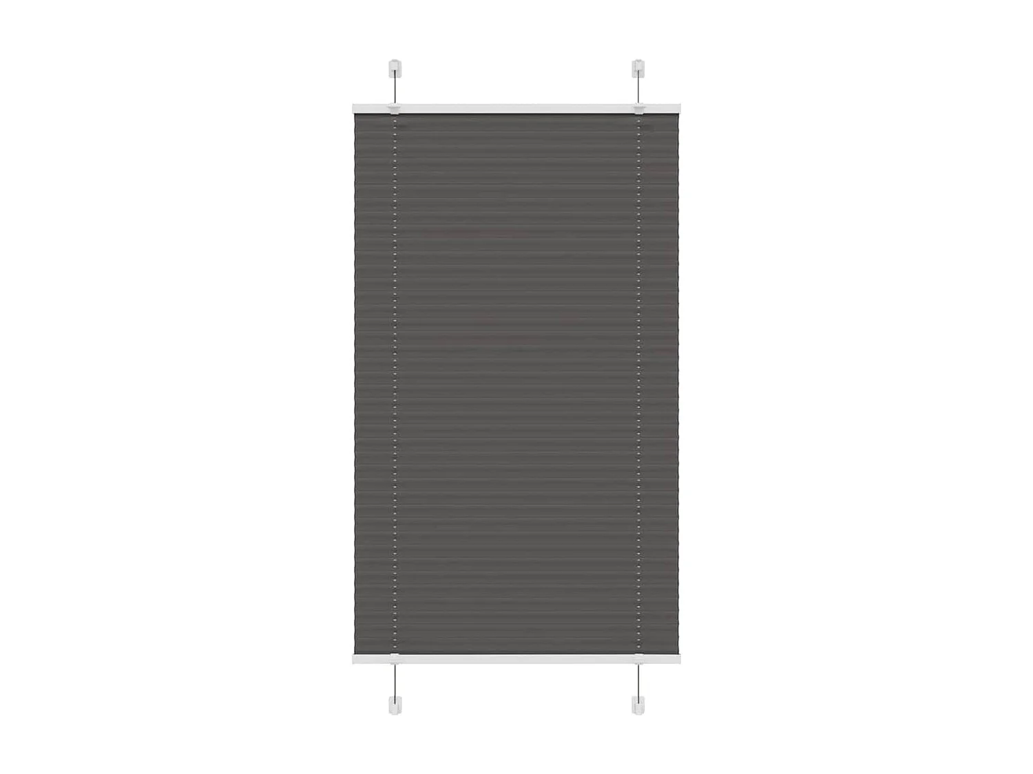 Store plissé noir 70x150 cm largeur du tissu 69,4 cm polyester
