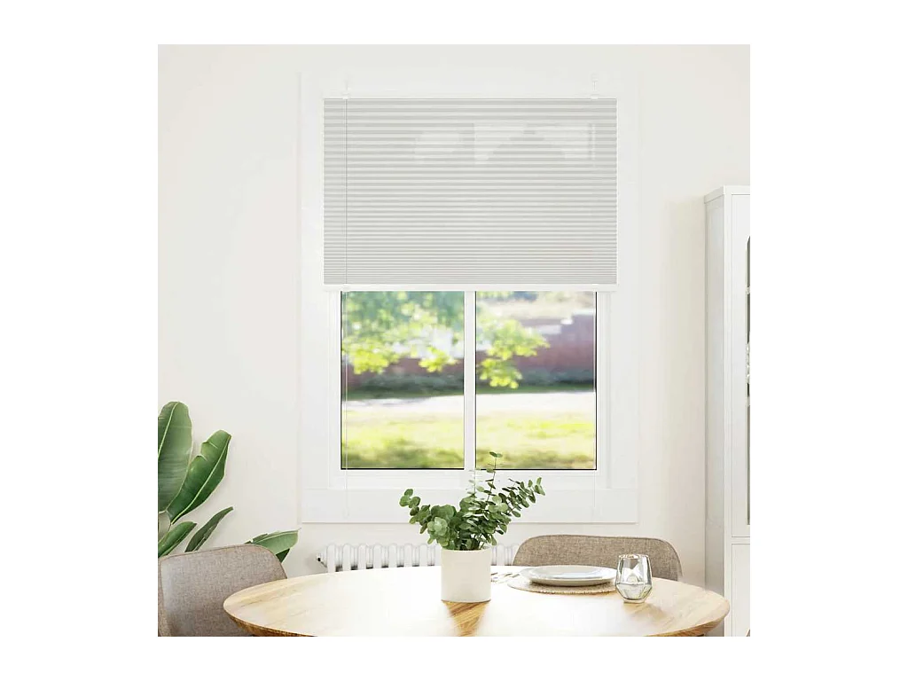 Tenda plissettata grigio chiaro 85x150 cm larghezza tessuto 84,4 cm