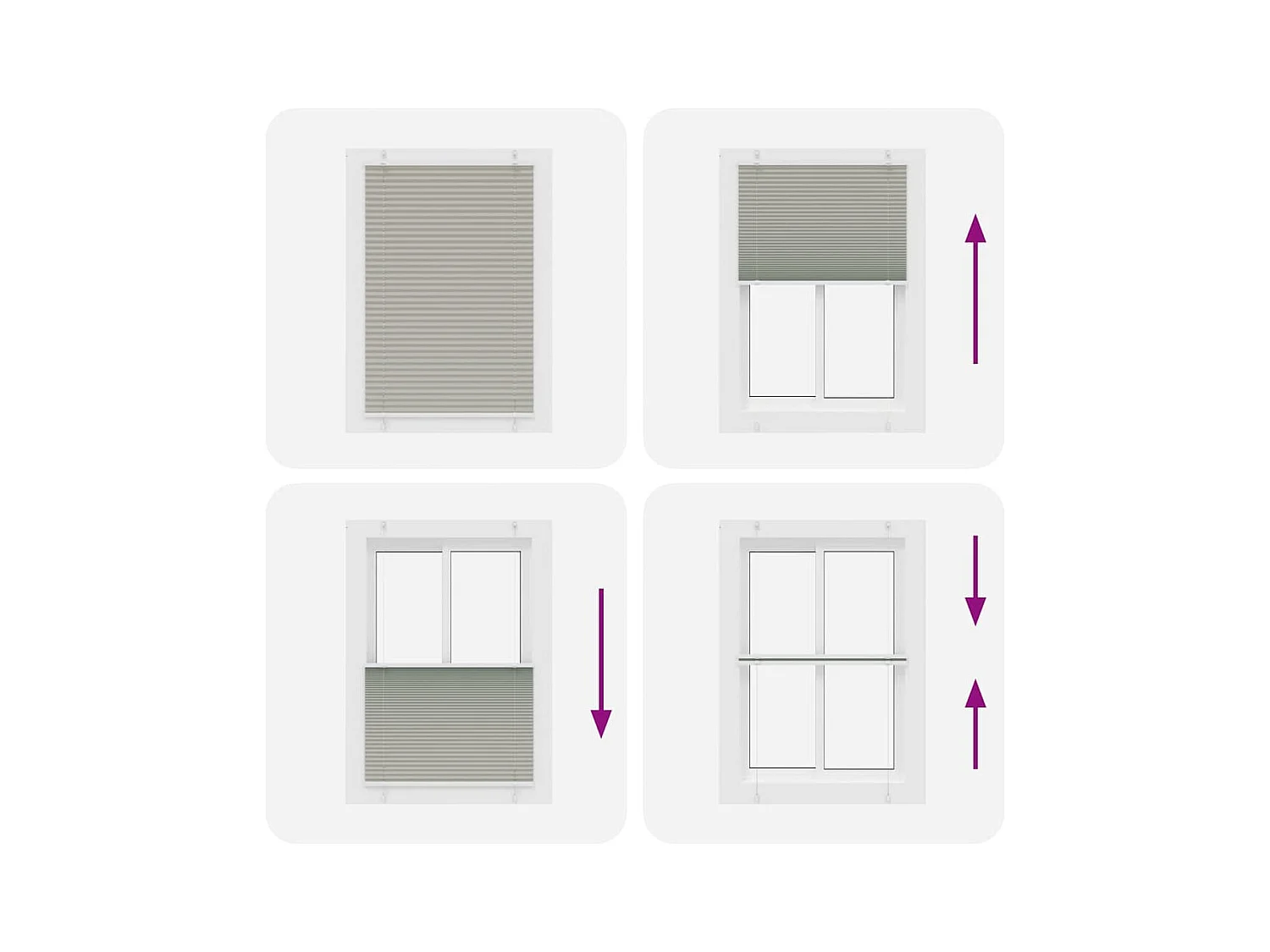 Tenda plissettata grigio chiaro 85x150 cm larghezza tessuto 84,4 cm