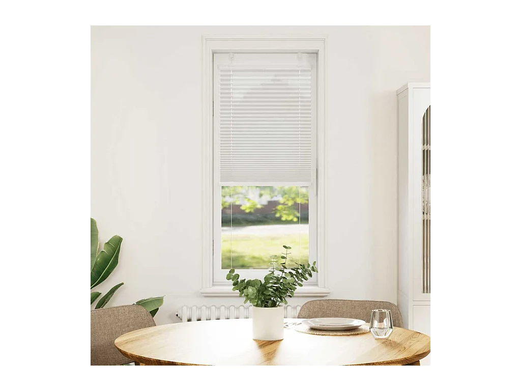 Lichtgrijs plisségordijn 50x100 cm stofbreedte 49,4 cm