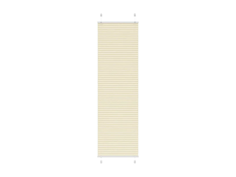 Crèmekleurige plisségordijn 55x200 cm stofbreedte 54,4 cm polyester