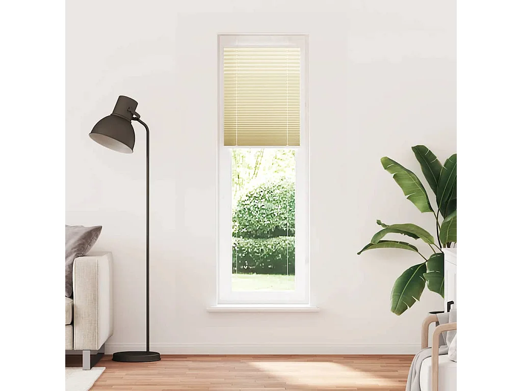 Store plissé crème 55x200 cm largeur du tissu 54,4 cm polyester