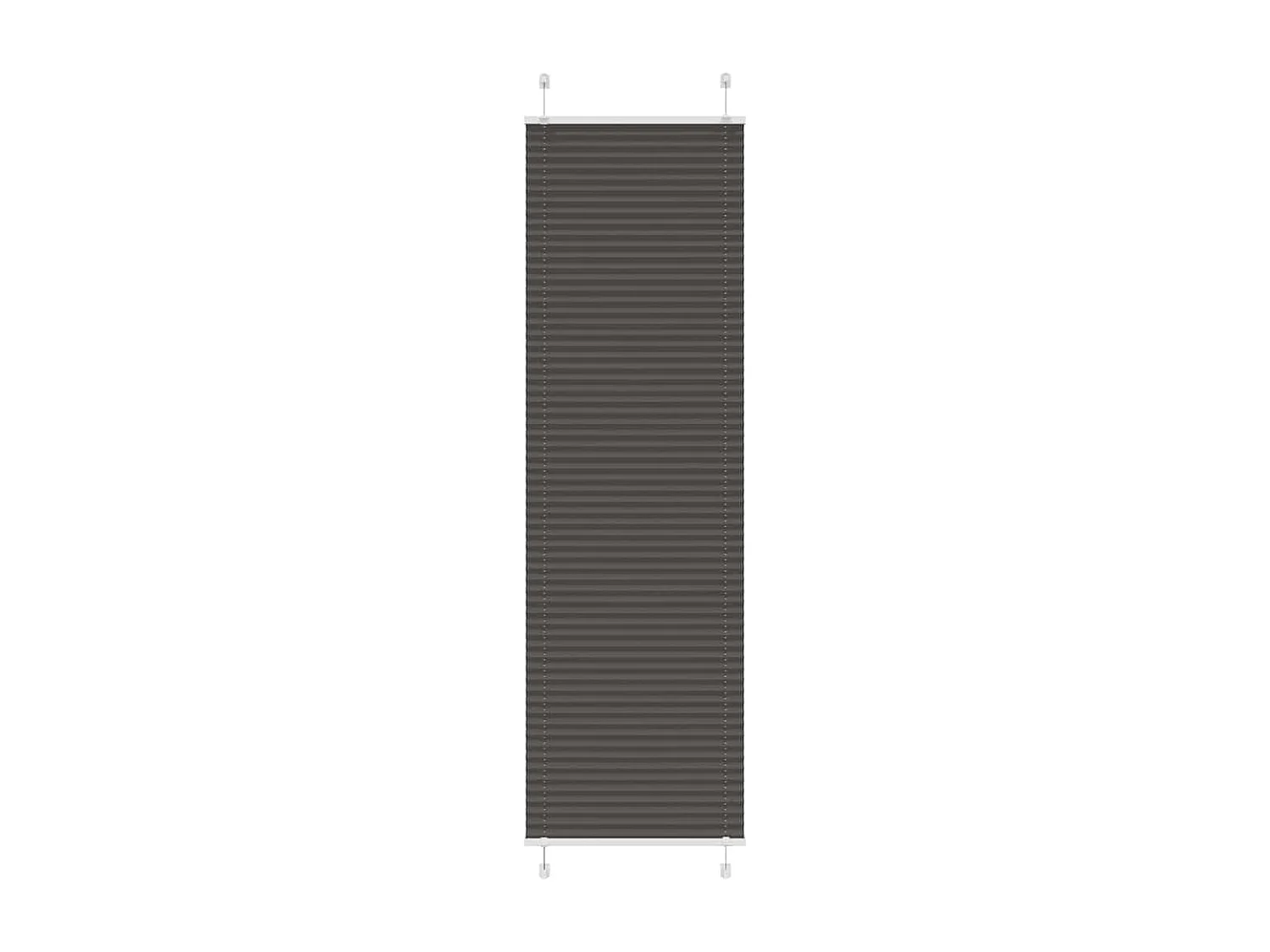 Estor plisado negro 55x200 cm ancho tela 54,4 cm poliéster