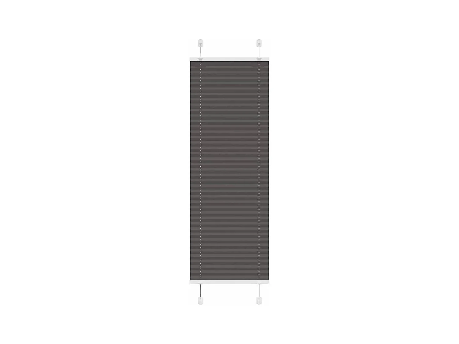 Store plissé noir 50x150 cm largeur du tissu 49,4 cm polyester