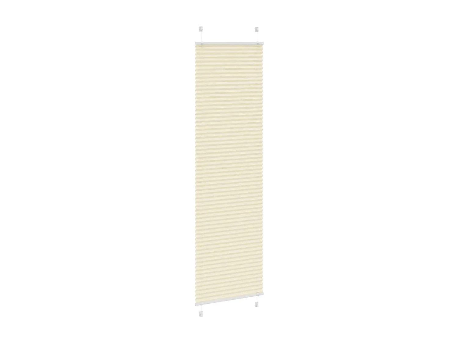 Tenda plissettata color crema 60x200 cm larghezza tessuto 59,4 cm poliestere