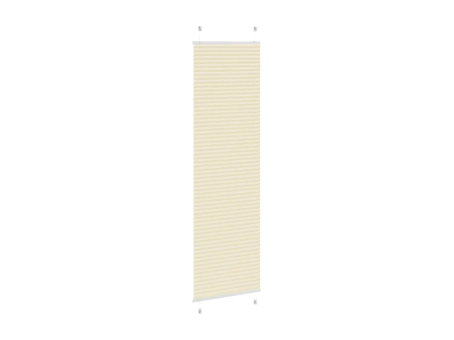 Tenda plissettata color crema 60x200 cm larghezza tessuto 59,4 cm poliestere