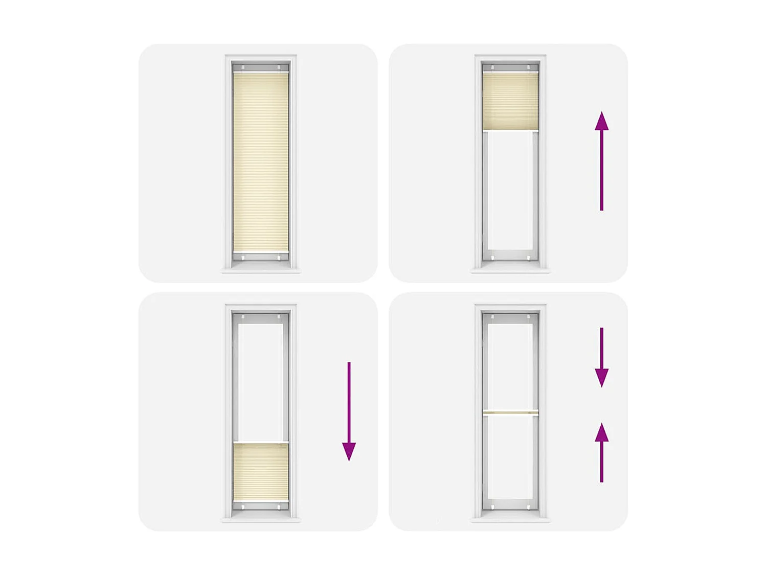 Store plissé crème 60x200 cm largeur du tissu 59,4 cm polyester