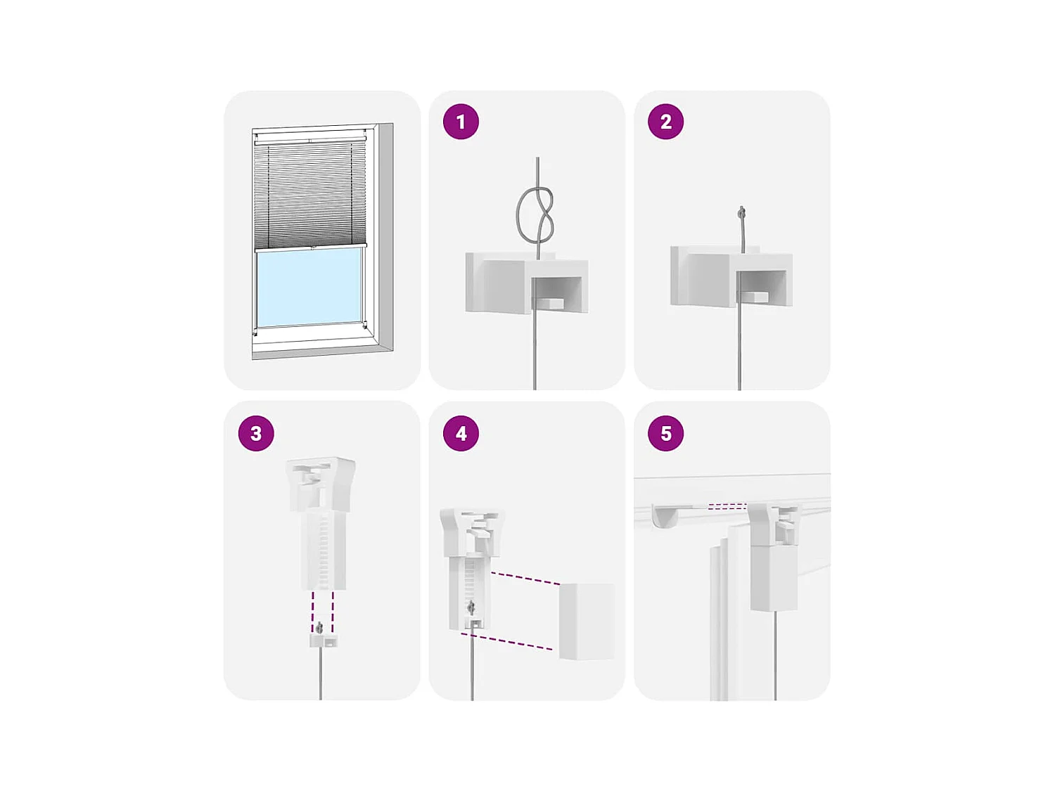 Estor plisado 70x150 cm Blanco