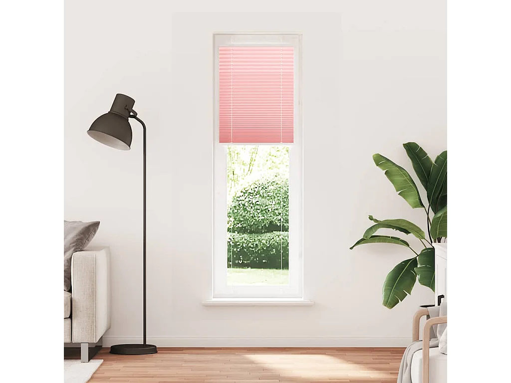 Tenda plissettata rosa 60x200 cm larghezza tessuto 59,4 cm poliestere