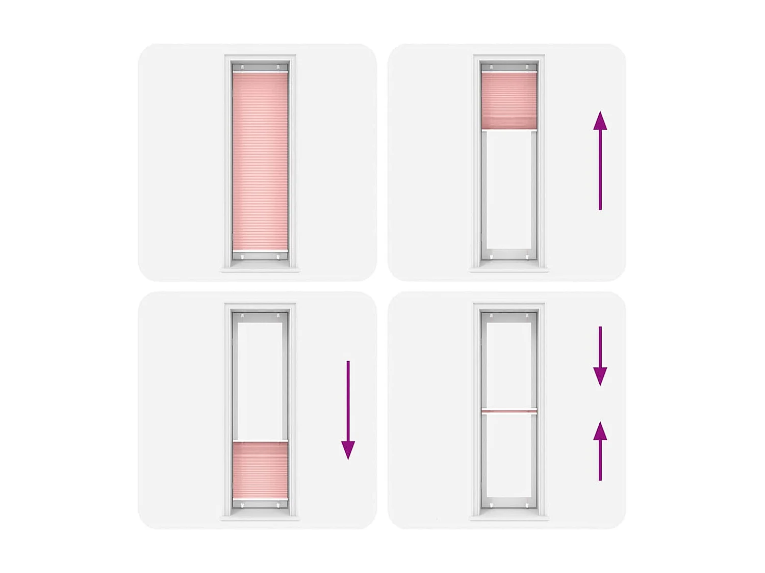 Tenda plissettata rosa 60x200 cm larghezza tessuto 59,4 cm poliestere