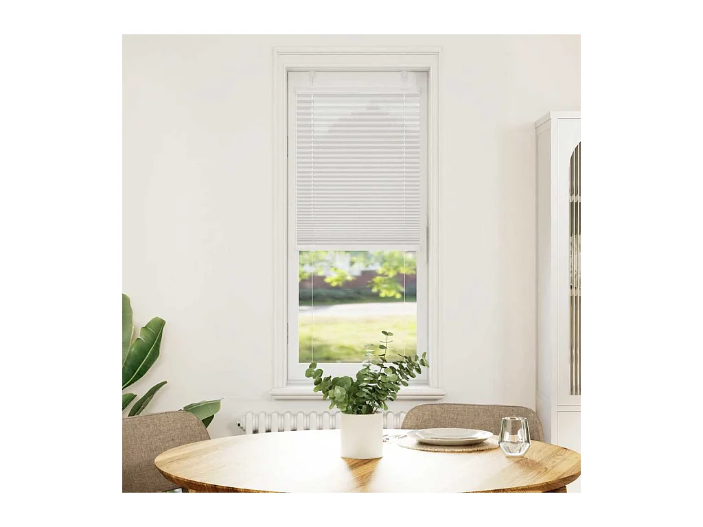 Lichtgrijs plisségordijn 45x150 cm stofbreedte 44,4 cm