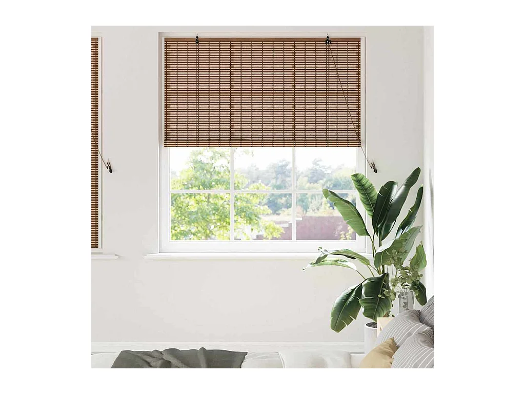 Stores et Occultants Marron 140 x 160 cm Bambou