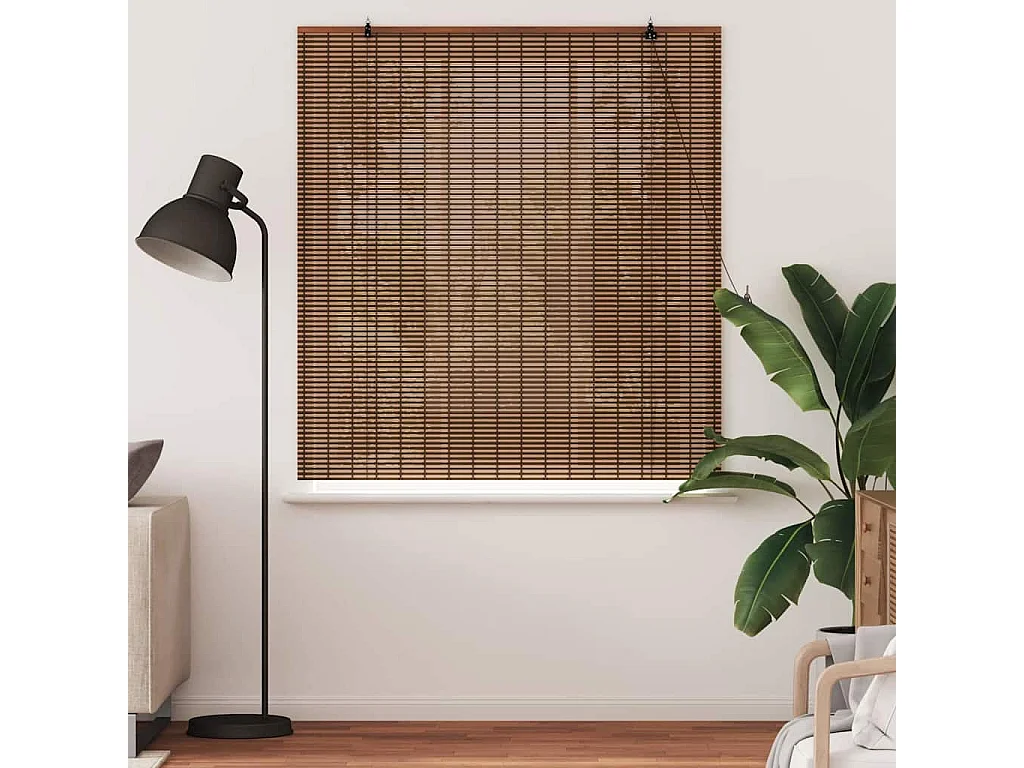 Stores et Occultants Marron 140 x 160 cm Bambou