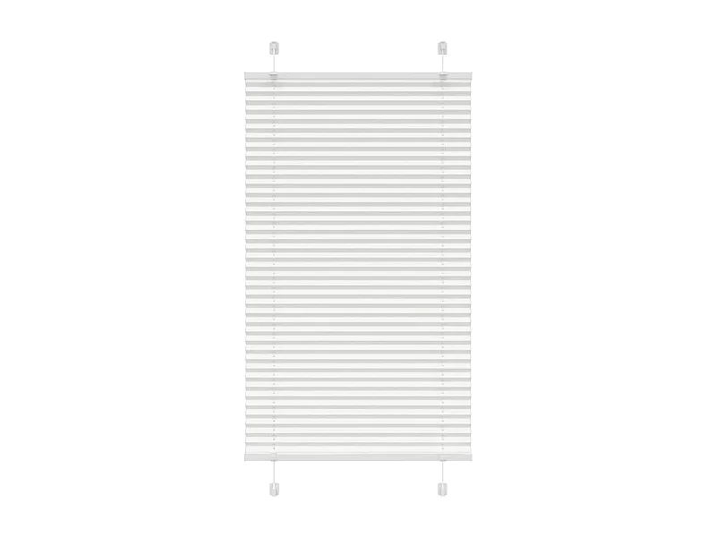 Witte plisségordijn 75x100 cm stofbreedte 74,4 cm polyester