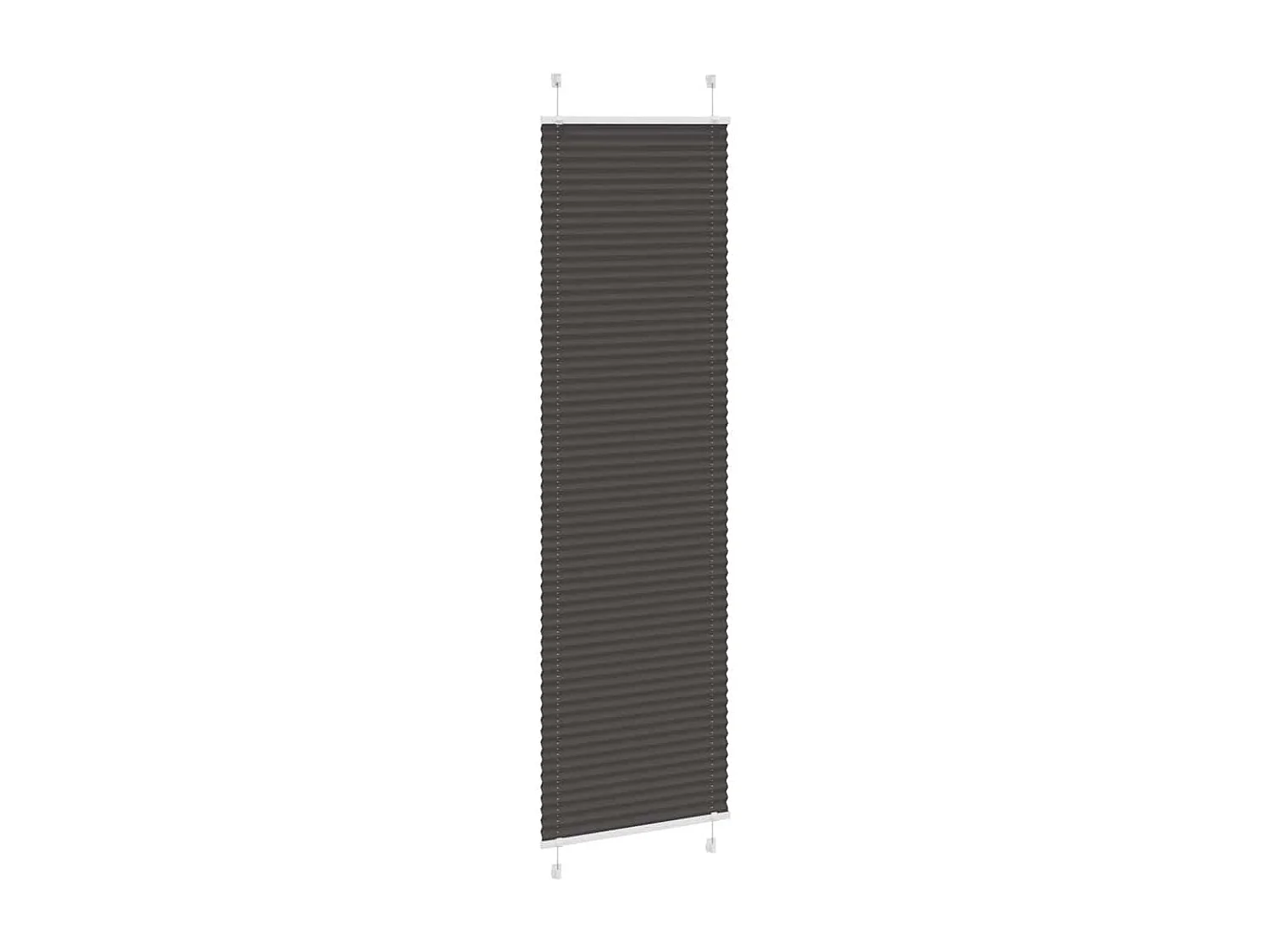 Store plissé noir 60x200 cm largeur du tissu 59,4 cm polyester