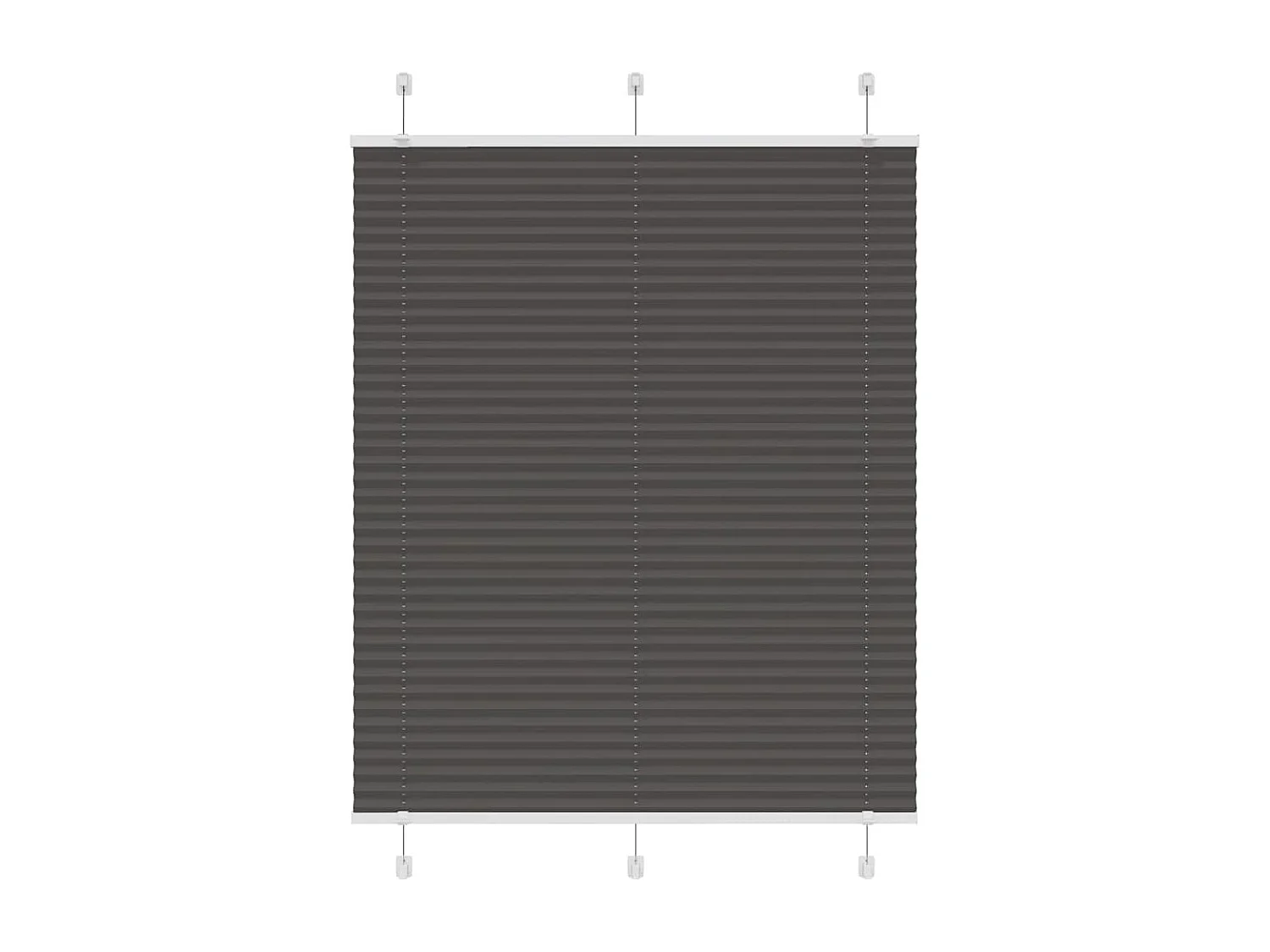 Store plissé noir 110x100 cm largeur du tissu 109,4cm polyester