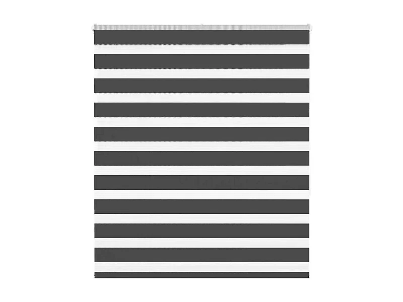 Store zèbre noir 120x150 cm largeur du tissu 115,9 cm polyester