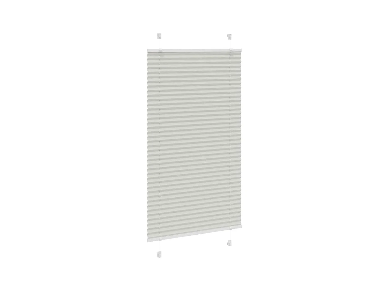 Tenda plissettata grigio chiaro 80x100 cm larghezza tessuto 79,4 cm
