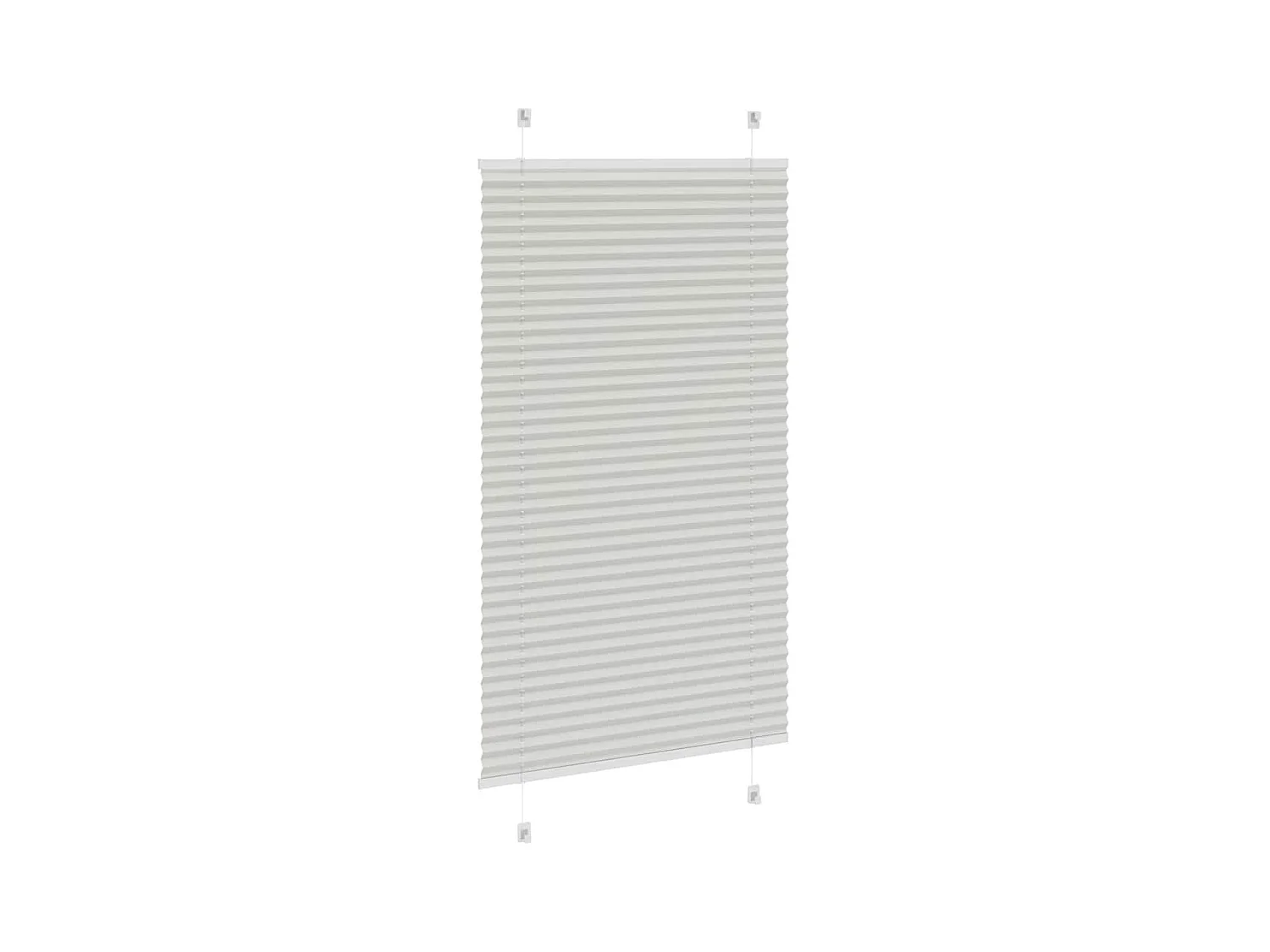 Tenda plissettata grigio chiaro 80x100 cm larghezza tessuto 79,4 cm
