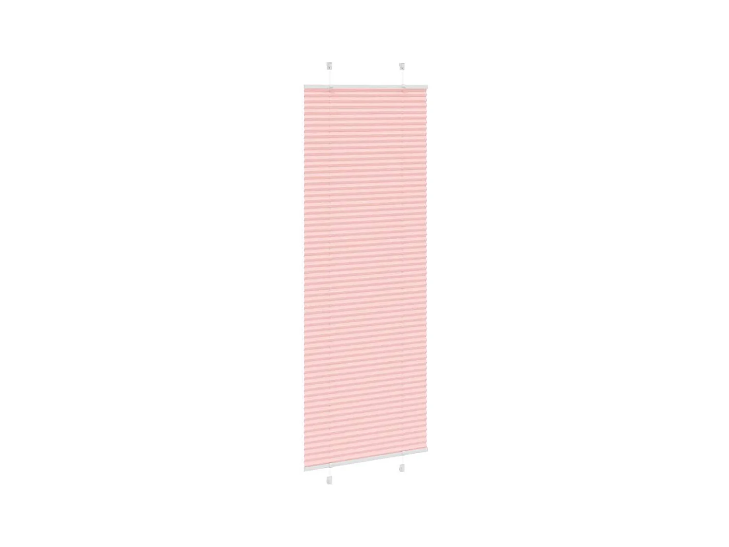 Tenda plissettata rosa 75x200 cm larghezza tessuto 74,4 cm poliestere
