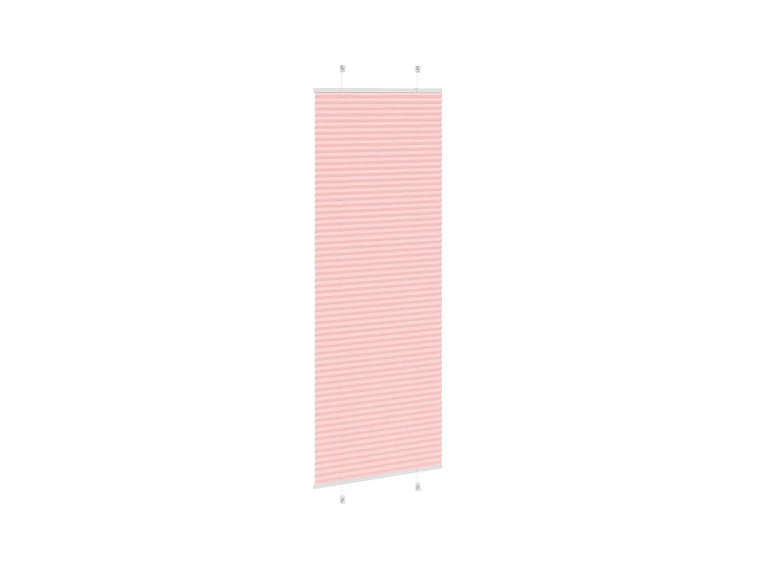 Tenda plissettata rosa 75x200 cm larghezza tessuto 74,4 cm poliestere