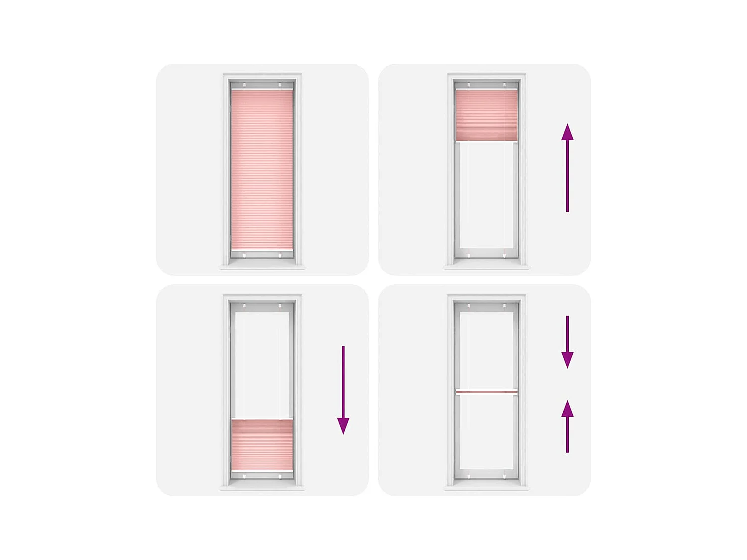Tenda plissettata rosa 75x200 cm larghezza tessuto 74,4 cm poliestere