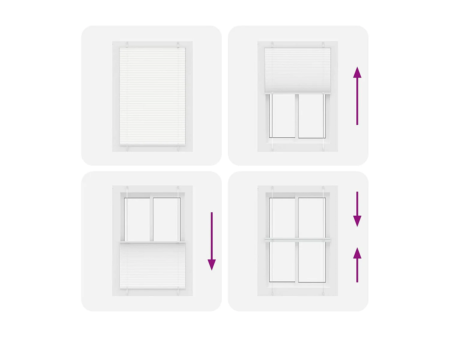 Estor plisado blanco 85x150 cm ancho tela 84,4 cm poliéster