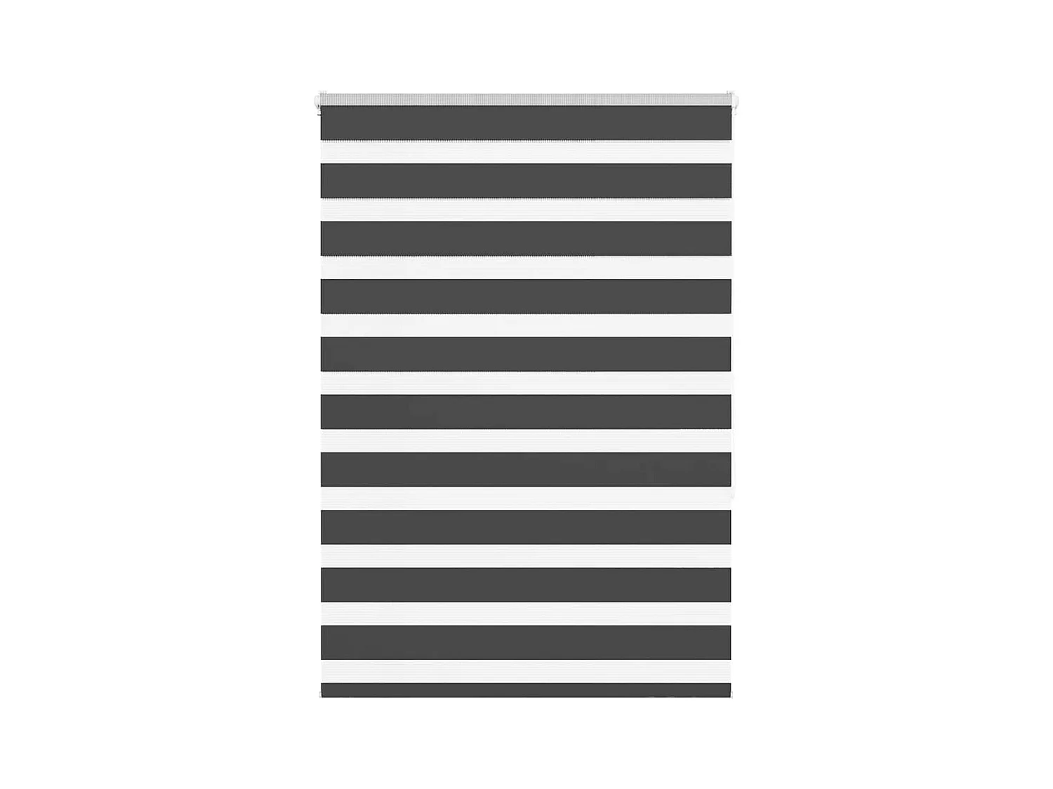 Tenda a rullo zebrata nera 95x150 cm larghezza tessuto 90,9 cm poliestere