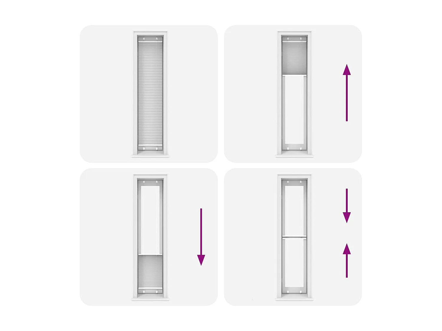 Store plissé blanc 45x200 cm largeur du tissu 44,4 cm polyester