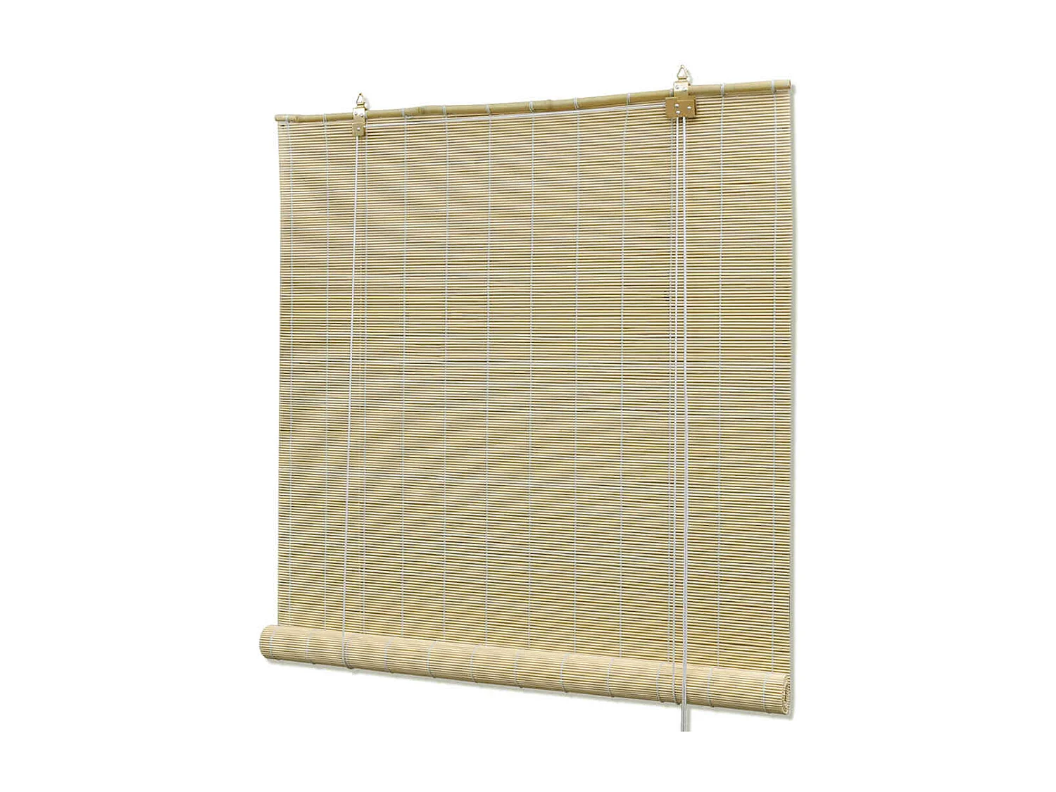 Estor enrollable de bambú natural 80x160 cm