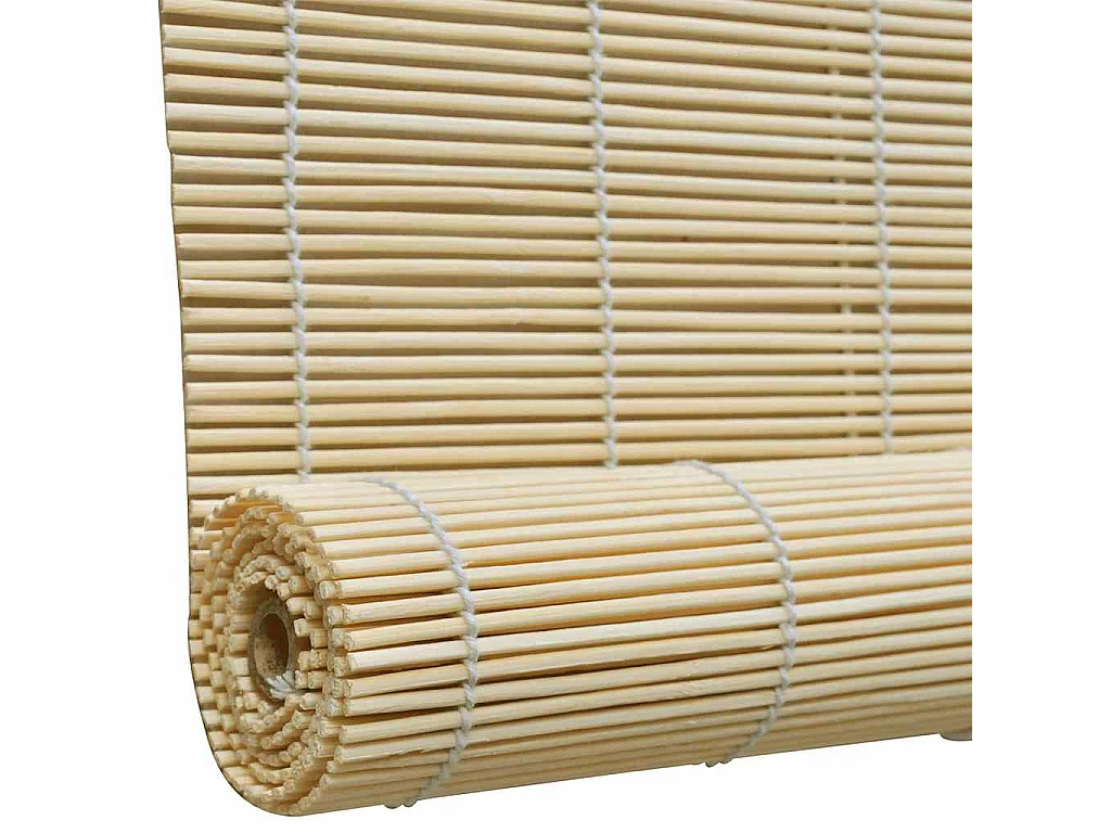 Estor enrollable de bambú natural 80x160 cm