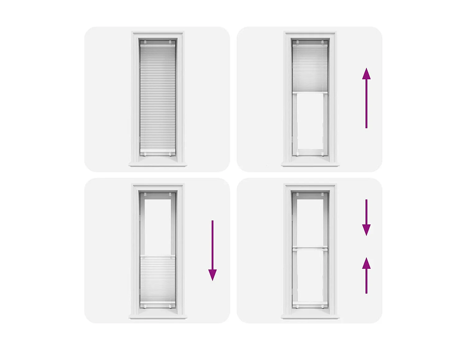 Witte plisségordijn 45x100 cm stofbreedte 44,4 cm polyester