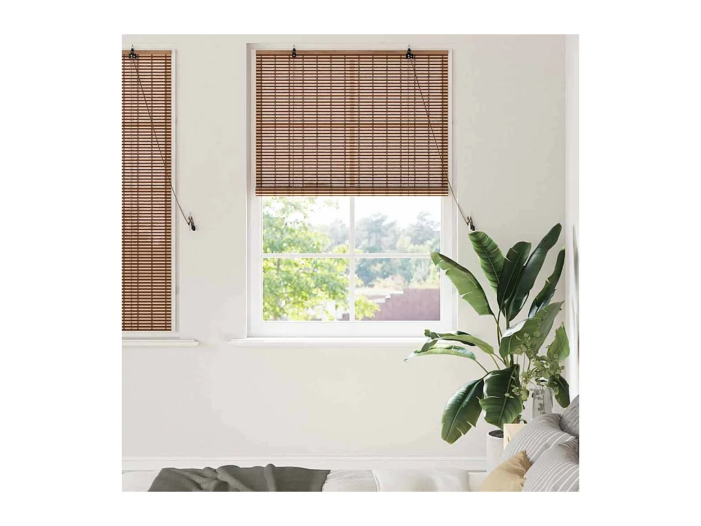 Stores et Occultants Marron 120 x 160 cm Bambou