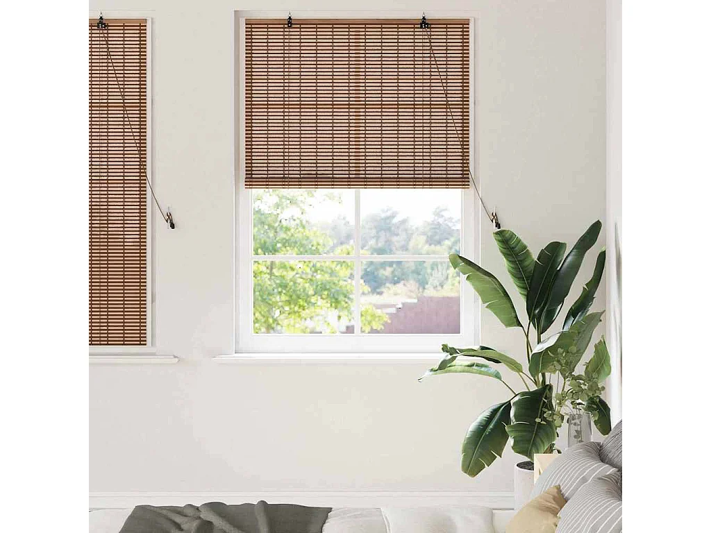 Stores et Occultants Marron 120 x 160 cm Bambou