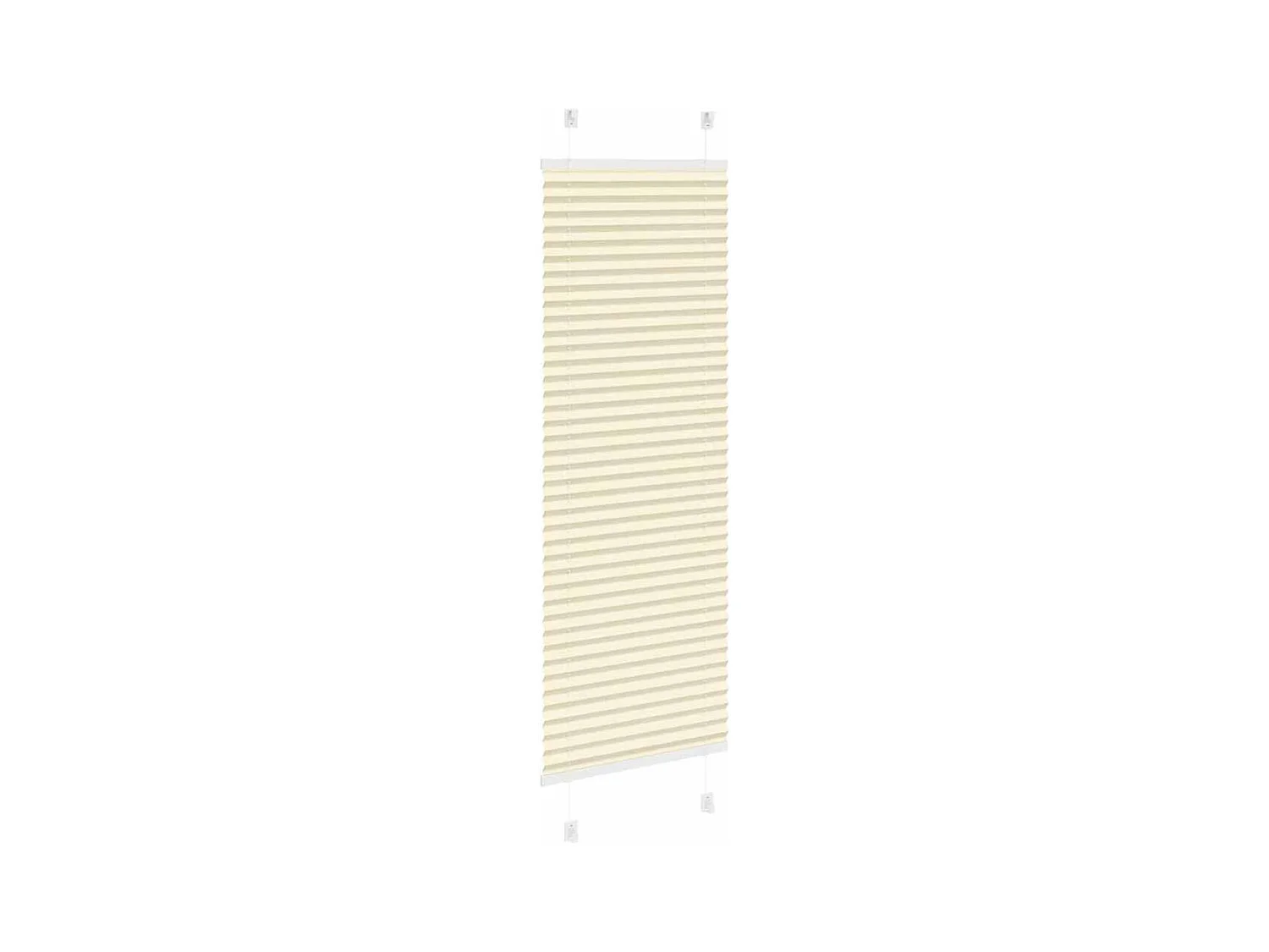 Tenda plissettata color crema 40x100 cm larghezza tessuto 39,4 cm poliestere