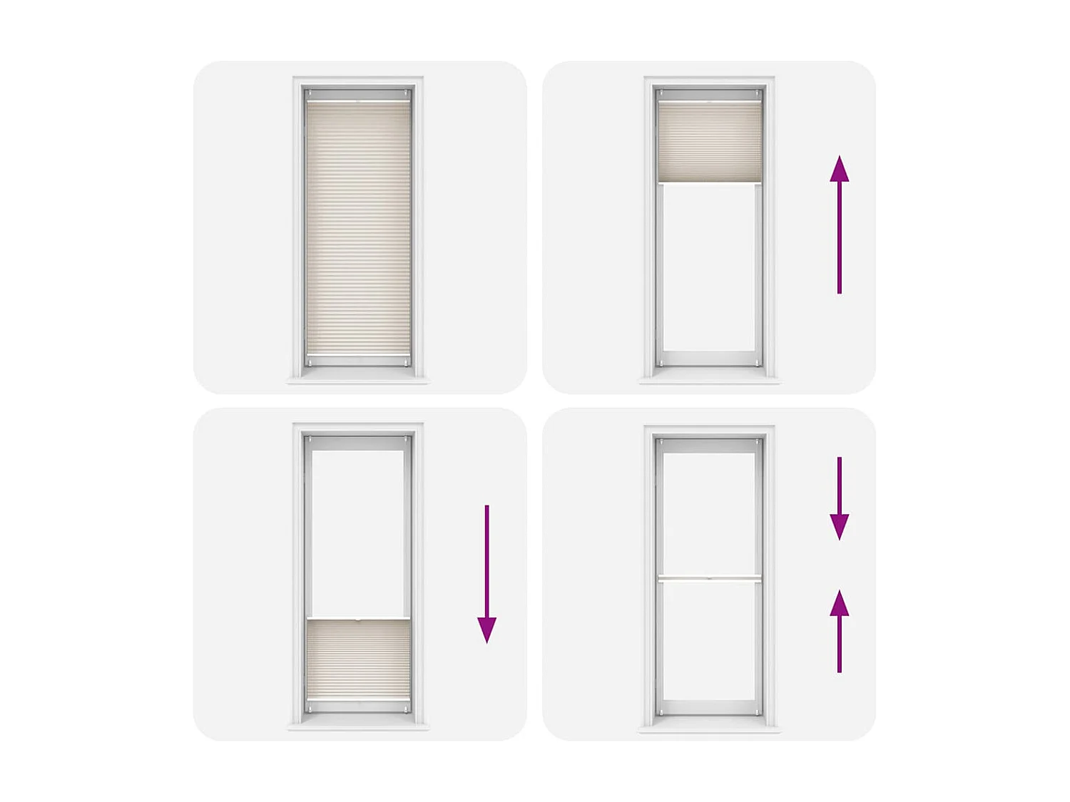 Estor plisado 70x200 cm Crema