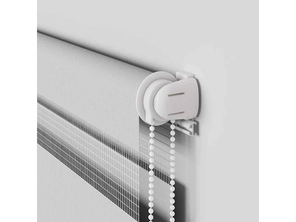 Tessuto per tenda zebra grigio chiaro larghezza 120,9 cm poliestere