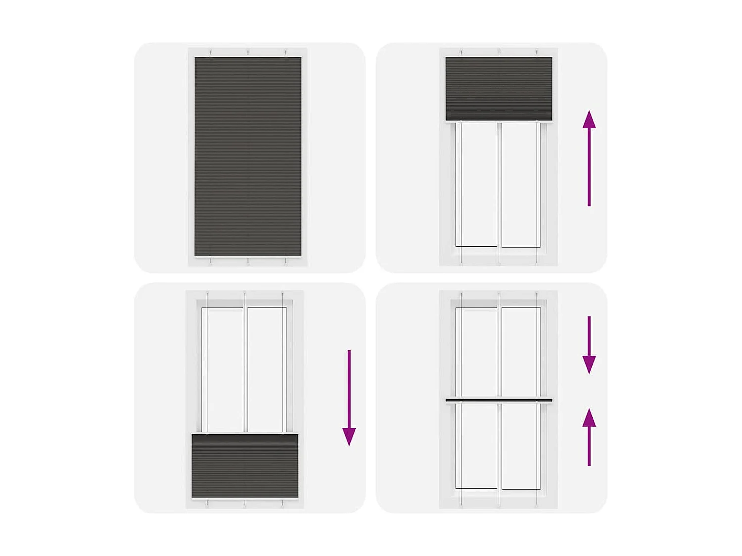 Tenda plissettata nera 110x200 cm larghezza tessuto 109,4 cm poliestere