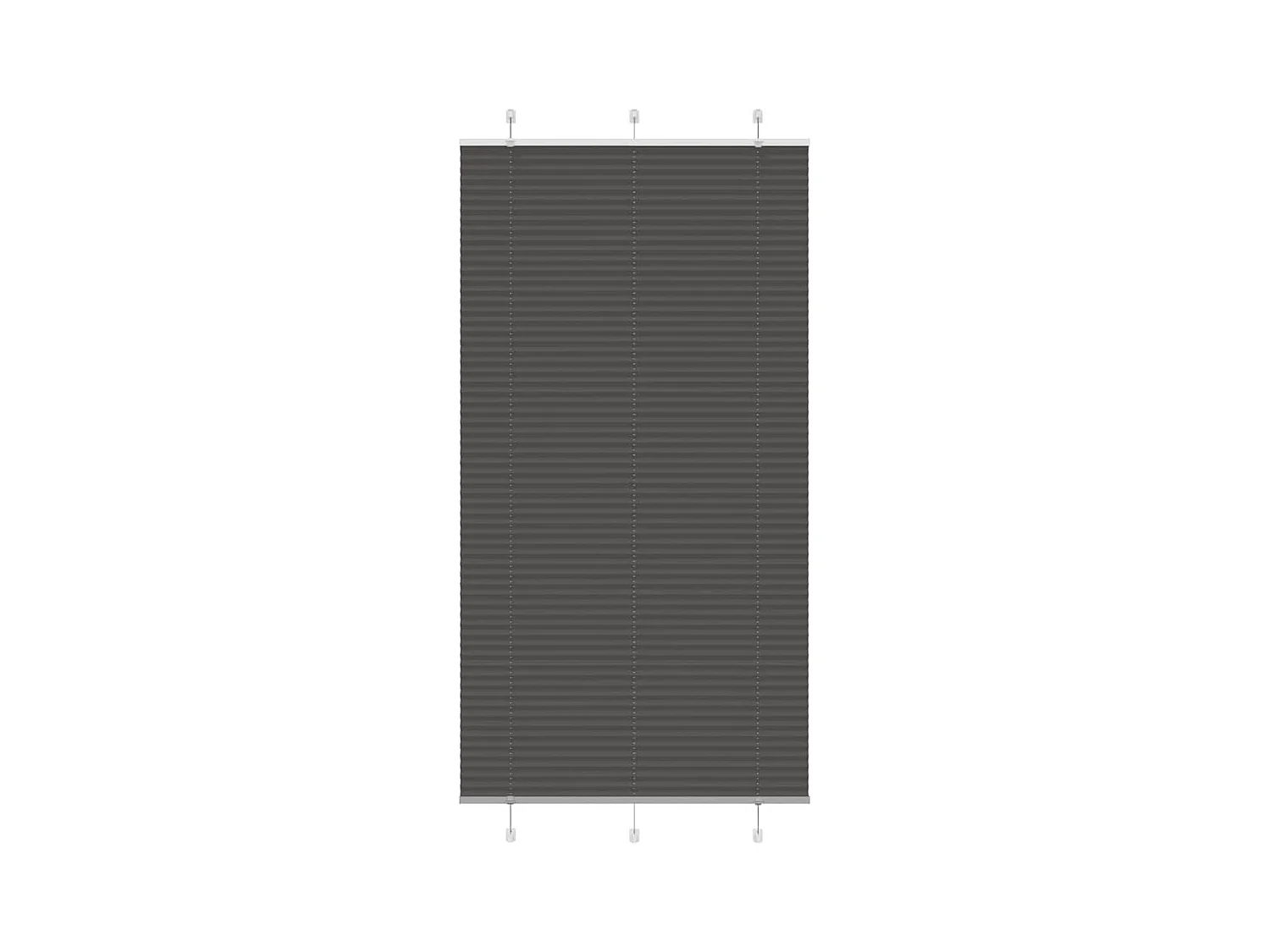Store plissé noir 110x200 cm largeur du tissu 109,4cm polyester
