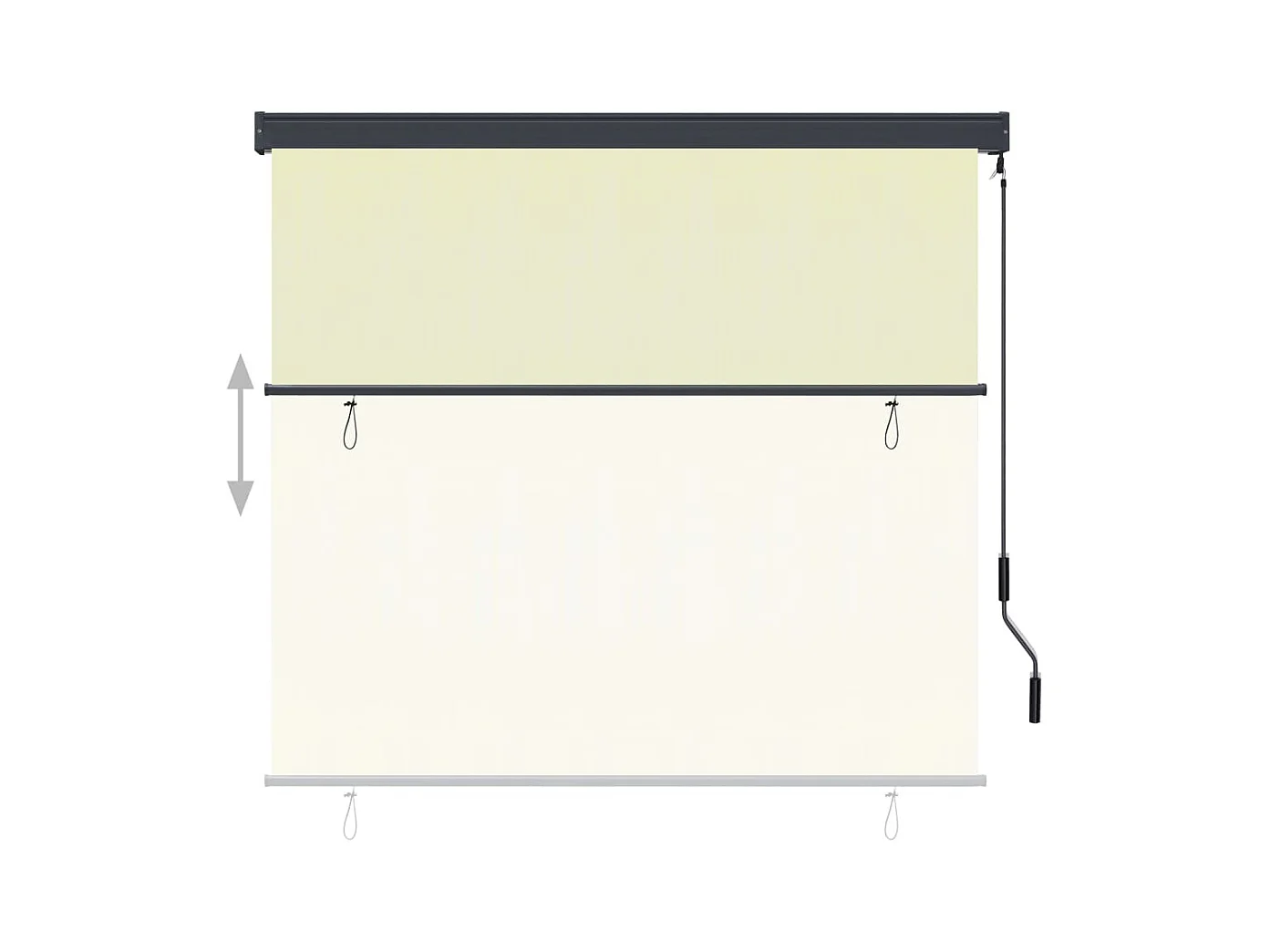 Store roulant d'extérieur 160x250 cm Crème