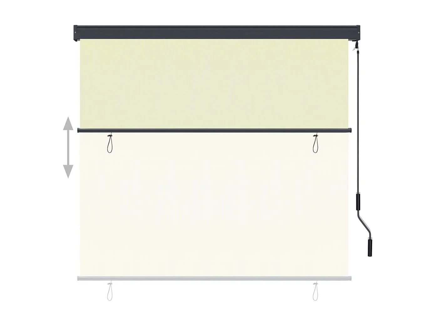 Store roulant d'extérieur 160x250 cm Crème